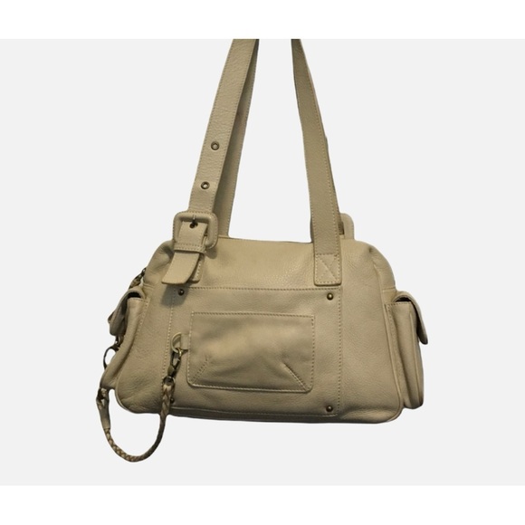 Danier Handbags - Danier Genuine Pebbled Leather Emily Shoulder Bag Purse Coffee cream